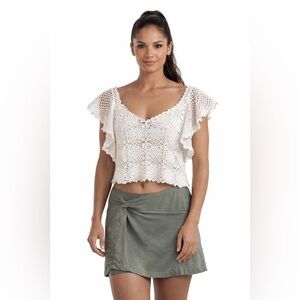 Free People Night Dreamer Twisted Mini Skirt Size 4